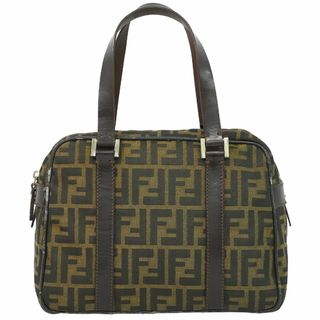 フェンディ(FENDI)の本物 フェンディ FENDI ズッカ ハンドバッグ ミニ ボストンバッグ キャンバス ブラウン 71‐16427‐0‐012 Zucca バッグ 中古(ハンドバッグ)