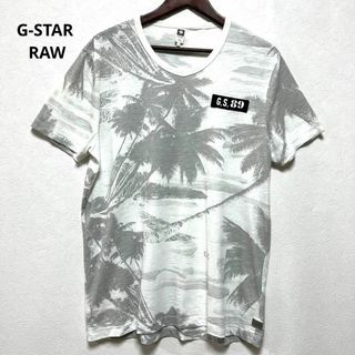 ジースター(G-STAR RAW)のG-STAR RAW メンズ　半袖　Tシャツ　ホワイト×グレー XLサイズ(Tシャツ/カットソー(半袖/袖なし))