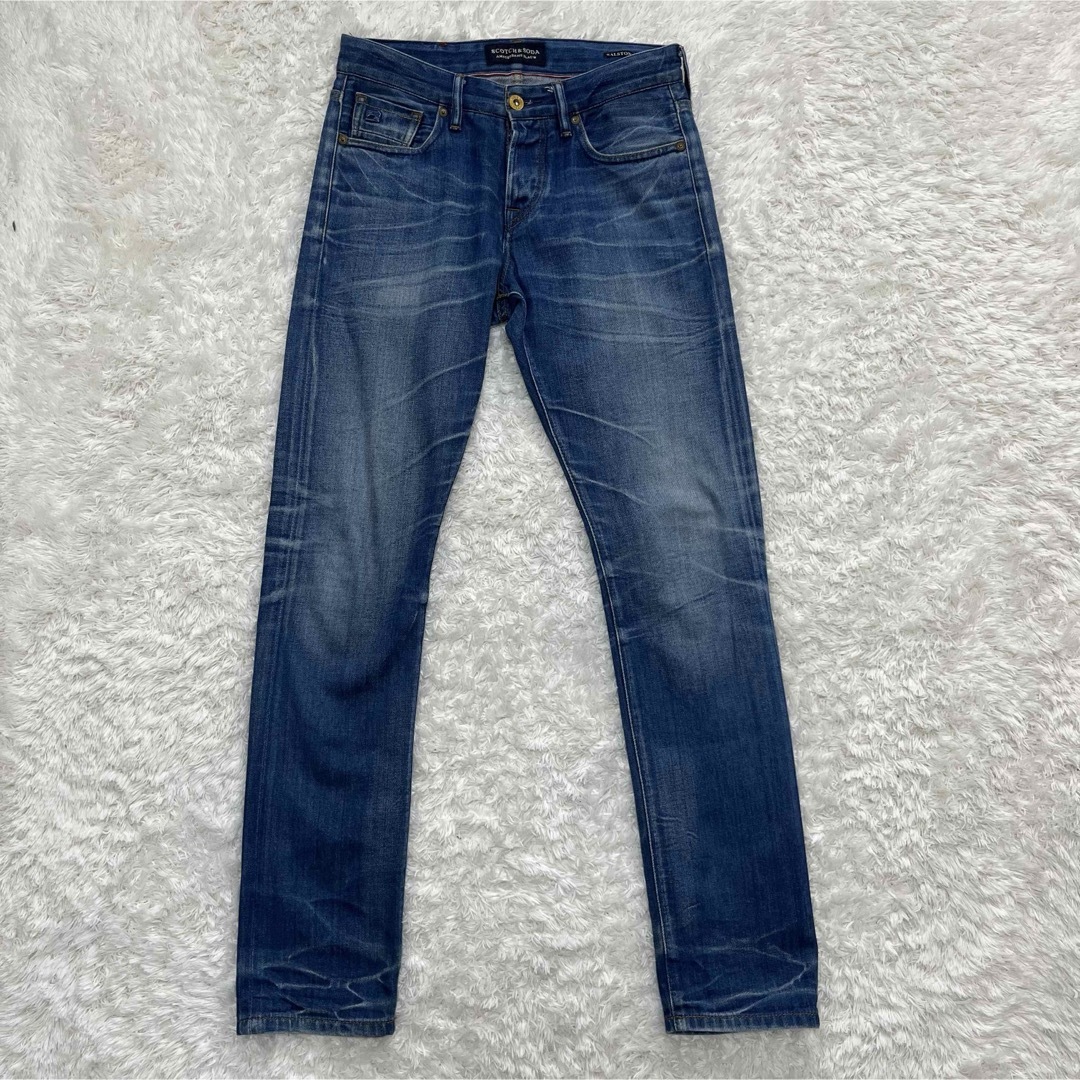 SCOTCH & SODA(スコッチアンドソーダ)のSCOTCH & SODA RALSTON美品　ブルー　デニム W28/L32 メンズのパンツ(デニム/ジーンズ)の商品写真