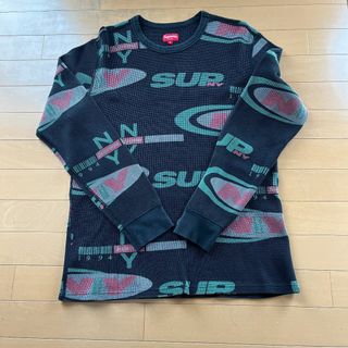 シュプリーム(Supreme)のSupreme　ニューヨーク総柄ワッフルサーマル長袖Tシャツ カットソー(Tシャツ/カットソー(七分/長袖))