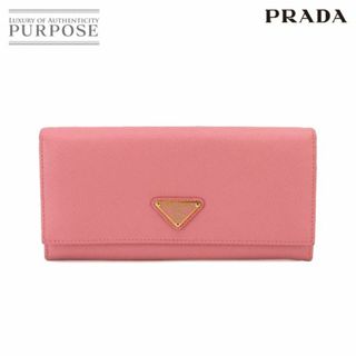 プラダ(PRADA)のプラダ PRADA 二つ折り 長財布 サフィアーノレザー ペタロ ピンク 1MH132 ゴールド 金具 VLP 90228140(財布)