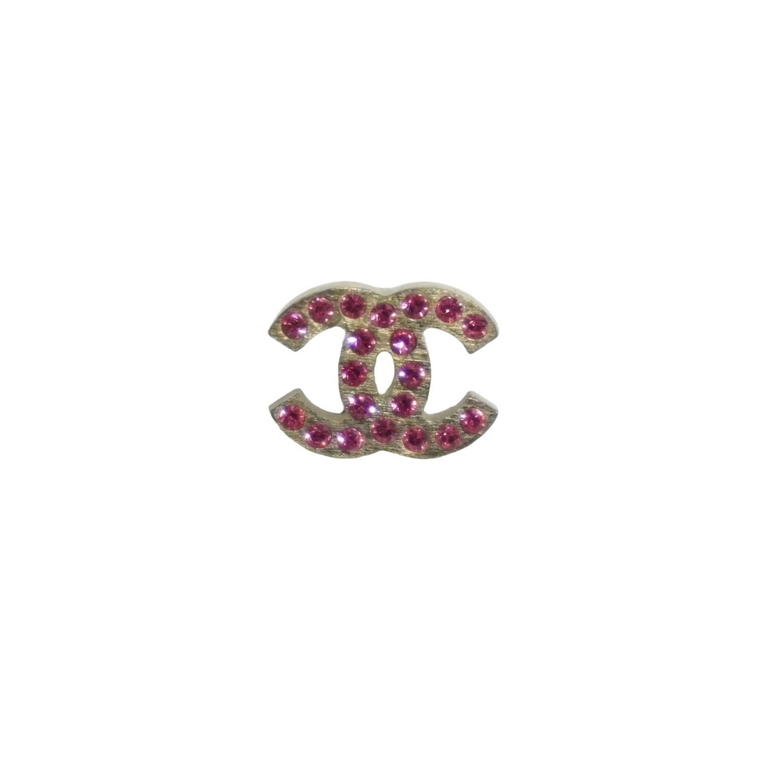 CHANEL(シャネル)のCHANEL シャネル ピアス ココマーク ラインストーン 06A アクセサリー ピンク ゴールド金具 美品 中古 61477 レディースのアクセサリー(ピアス)の商品写真