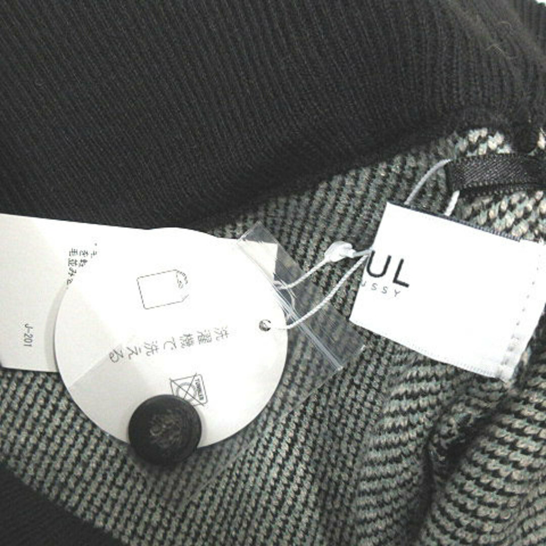 AZUL by moussy(アズールバイマウジー)のアズールバイマウジー AZUL ビッグ チェック ニット スカート  M 黒  レディースのスカート(その他)の商品写真