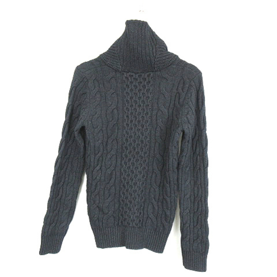 HYDROGEN(ハイドロゲン)のハイドロゲン ケーブル編み ショールカラー ニット  セーター 長袖 黒 M メンズのトップス(ニット/セーター)の商品写真