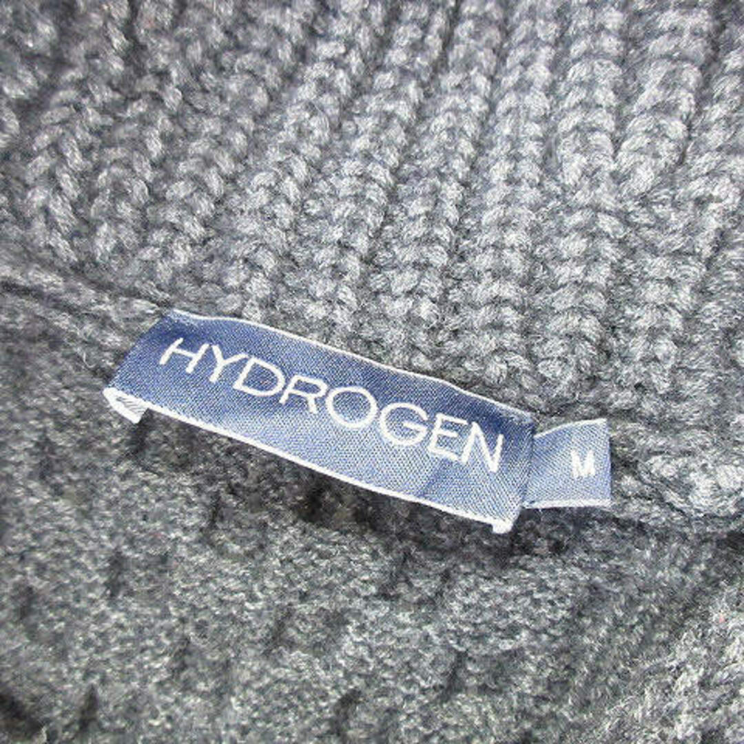 HYDROGEN(ハイドロゲン)のハイドロゲン ケーブル編み ショールカラー ニット  セーター 長袖 黒 M メンズのトップス(ニット/セーター)の商品写真