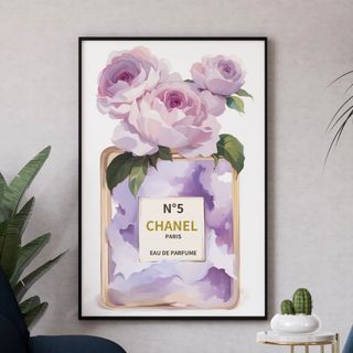 H062 アートポスター インテリア CHANEL シャネル おしゃれ 紫(アート/写真)