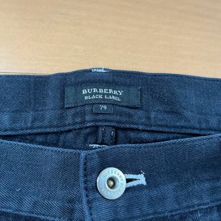 バーバリーブラックレーベル(BURBERRY BLACK LABEL)のBURBERRY BLACK LABEL◆ダメージボトム/79/デニム/BLK(デニム/ジーンズ)