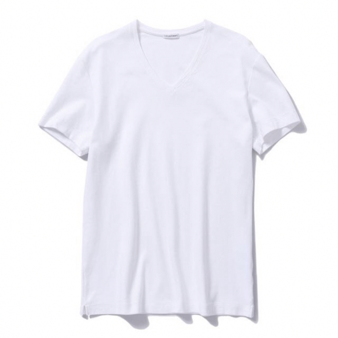 BARNEYS NEW YORK(バーニーズニューヨーク)の❸【白Ｖ&黒Ｖ】クロスクローゼット Suvin Platinum Vネック メンズのトップス(Tシャツ/カットソー(半袖/袖なし))の商品写真