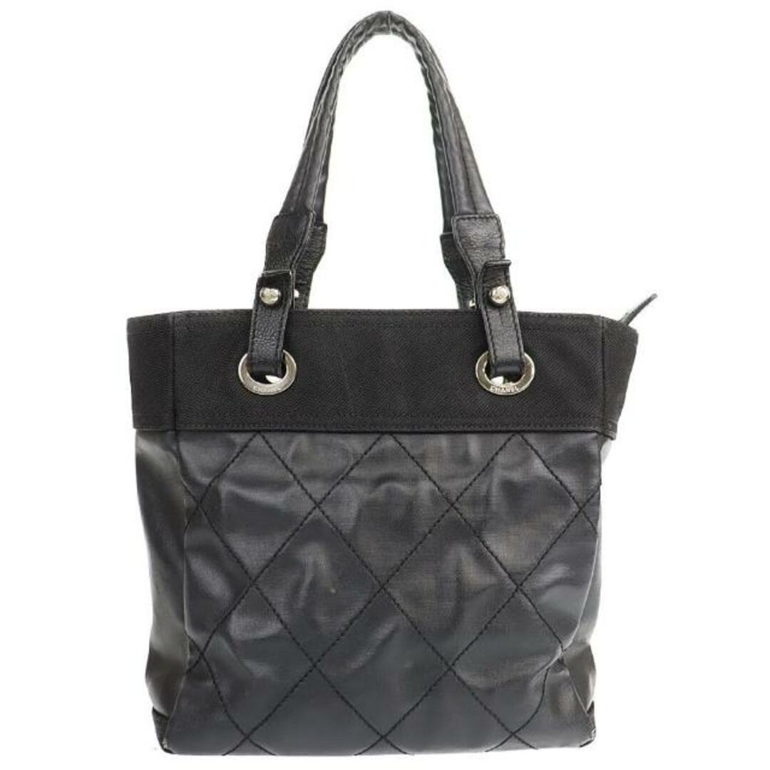 CHANEL(シャネル)のシャネル ハンドバッグ パリビアリッツ トート PM 中古 ブラック キャンバス CHANEL  【中古】 | バック レディース ファッション カジュアル 鞄 ハイブランド カバン かばん Bランク レディースのバッグ(ハンドバッグ)の商品写真