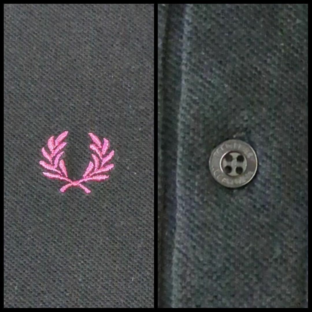 FRED PERRY(フレッドペリー)の☆美品☆ FRED PERRY フレッドペリー 刺繍ロゴ ポロシャツ L メンズのトップス(Tシャツ/カットソー(半袖/袖なし))の商品写真