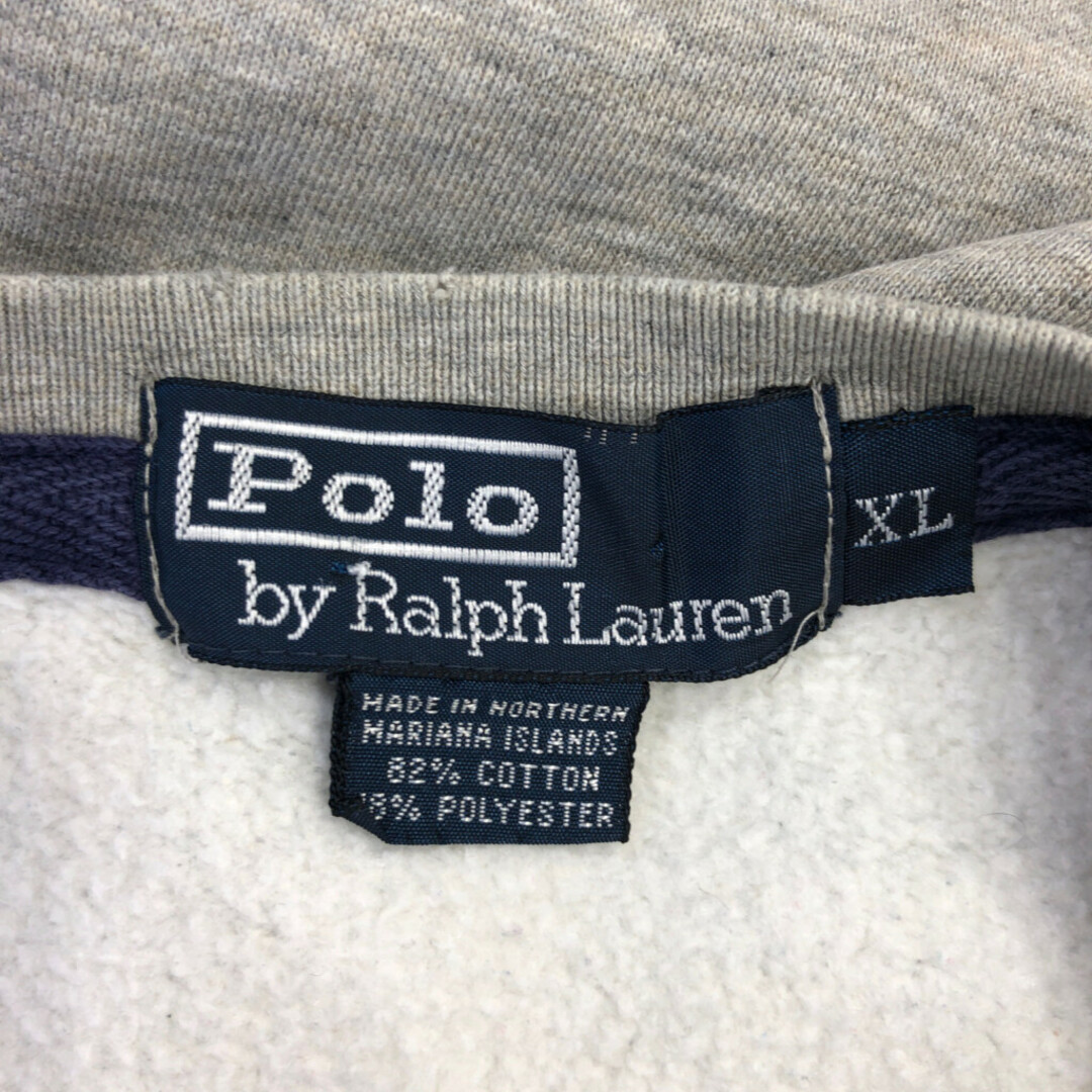 POLO RALPH LAUREN(ポロラルフローレン)のPolo by Ralph Lauren ポロ ラルフローレン ワンポイントロゴ スウェット グレー (メンズ XL) 中古 古着 Q1545 メンズのトップス(スウェット)の商品写真