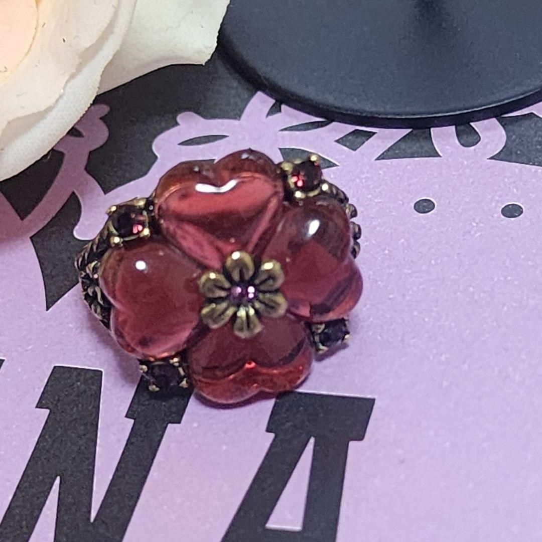 ANNA SUI(アナスイ)の【希少✨️美品】ANNA SUI　アナスイ　お花ハートリング　12号 レディースのアクセサリー(リング(指輪))の商品写真