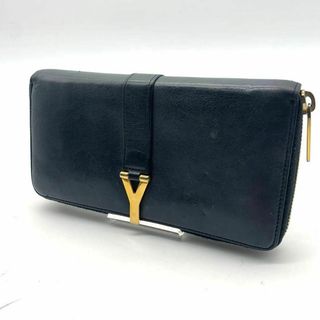 Yves Saint Laurent - サンローラン ラウンドファスナー レザー 財布 長財布