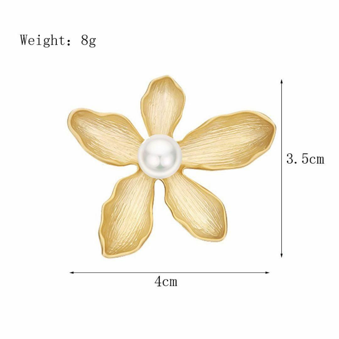 パールブローチ コサージュ フォーマル 入学式  アクセサリー ゴールド 花 レディースのアクセサリー(ブローチ/コサージュ)の商品写真