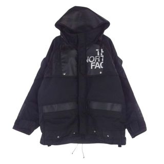 JUNYA WATANABE COMME des GARCONS MAN ジュンヤワタナベコムデギャルソンマン ジャケット 17AW WT-J108 THE NORTH FACE DAFFLE BAG ノースフェイス ウールナイロンストライプ リメイク ジャケット ブラック系 S【中古】(その他)