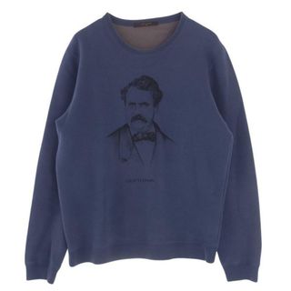 LOUIS VUITTON - LOUIS VUITTON ルイ・ヴィトン スウェット 15AW RM152M H8Y05WJUJ Portrait Print Sweatshirs 肖像画 プリント クルーネック スウェット ブルー系 XL【中古】