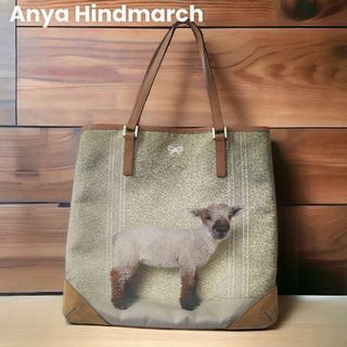 アニヤハインドマーチ(ANYA HINDMARCH)の【美品✨】アニヤハインドマーチ トートバック リバーシブル プリント　ひつじ(トートバッグ)