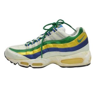 ナイキ(NIKE)のNIKE ナイキ スニーカー  06年製 609048-132 Air Max 95 Brazil World Cup ブラジル ワールドカップ エアマックス ローカットスニーカー ホワイト系 イエロー系 グリーン系 27cm【中古】(スニーカー)