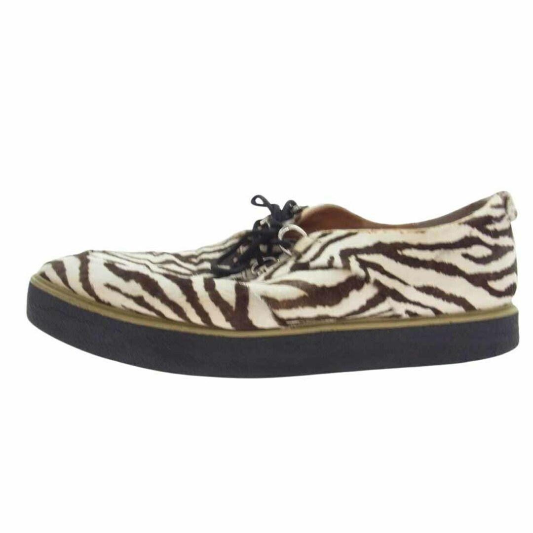 HYSTERIC GLAMOUR(ヒステリックグラマー)のHYSTERIC GLAMOUR ヒステリックグラマー その他靴 CREPE SOLES DERBY ゼブラ柄 ハラコレザー ラバーソール ダービーシューズ マルチカラー系 28cm【中古】 メンズの靴/シューズ(その他)の商品写真