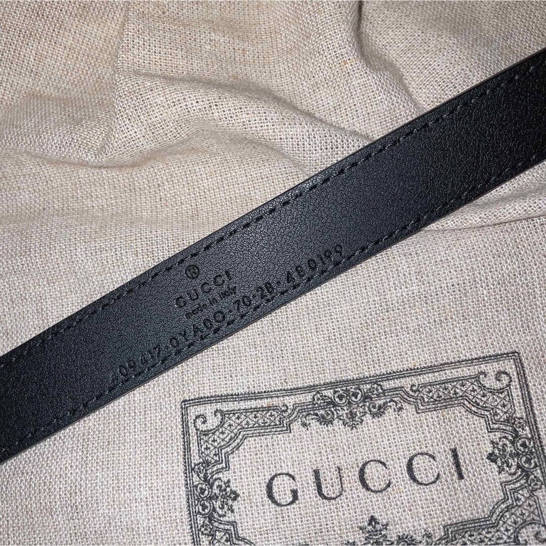 Gucci(グッチ)のGUCCI グッチ (GGマーモント)シャイニーバックル レザーベルト レディースのファッション小物(ベルト)の商品写真