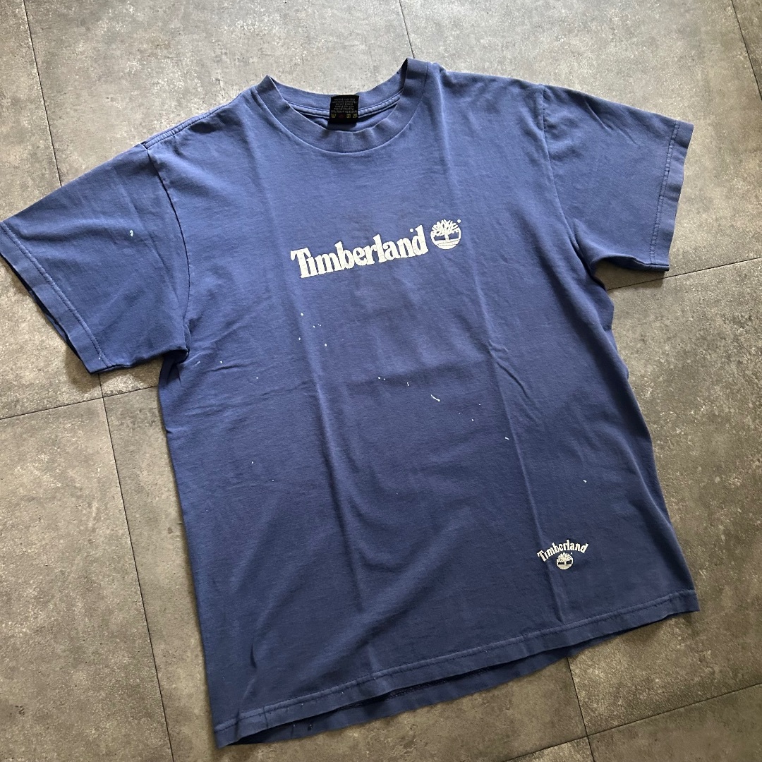 Timberland(ティンバーランド)の90s ティンバーランド tシャツ USA製 ネイビー M メンズのトップス(Tシャツ/カットソー(半袖/袖なし))の商品写真