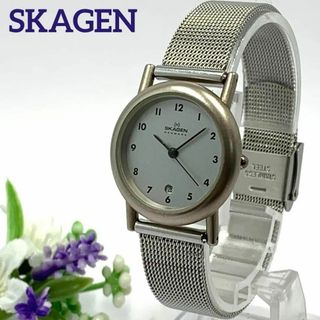 SKAGEN - 917 稼働品 SKAGEN スカーゲン デンマーク レディース 腕時計 デイト