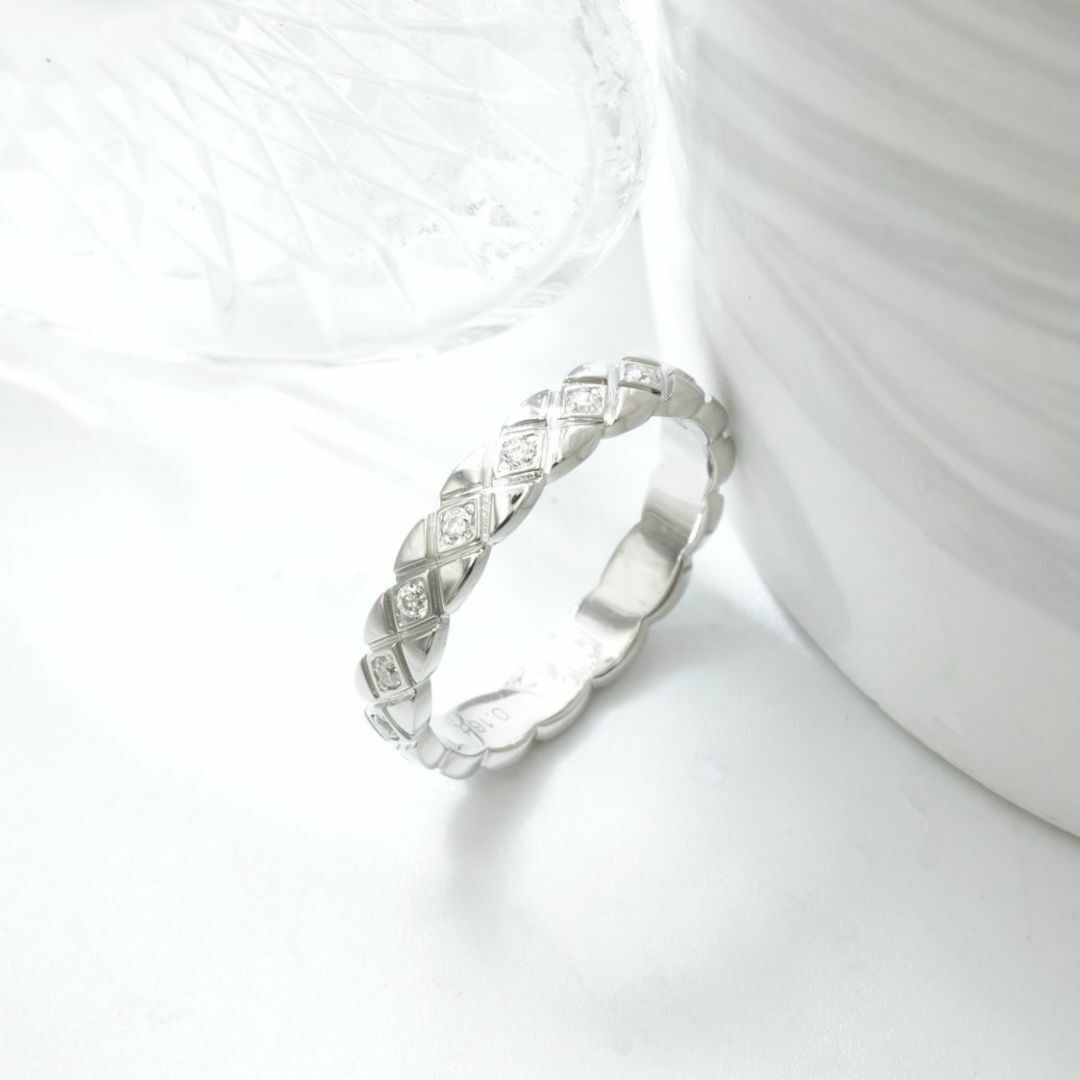 ふくれ織りダイヤ型リング 即発送可 20240320-007 レディースのアクセサリー(リング(指輪))の商品写真