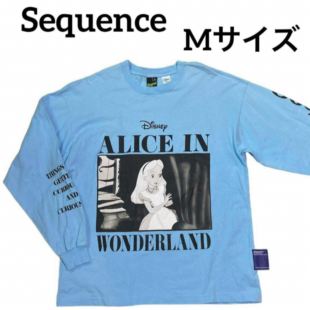 Disney(ディズニー)のSequence  ふしぎの国のアリス バンド風 長袖 Tシャツ Mサイズ メンズのトップス(Tシャツ/カットソー(七分/長袖))の商品写真