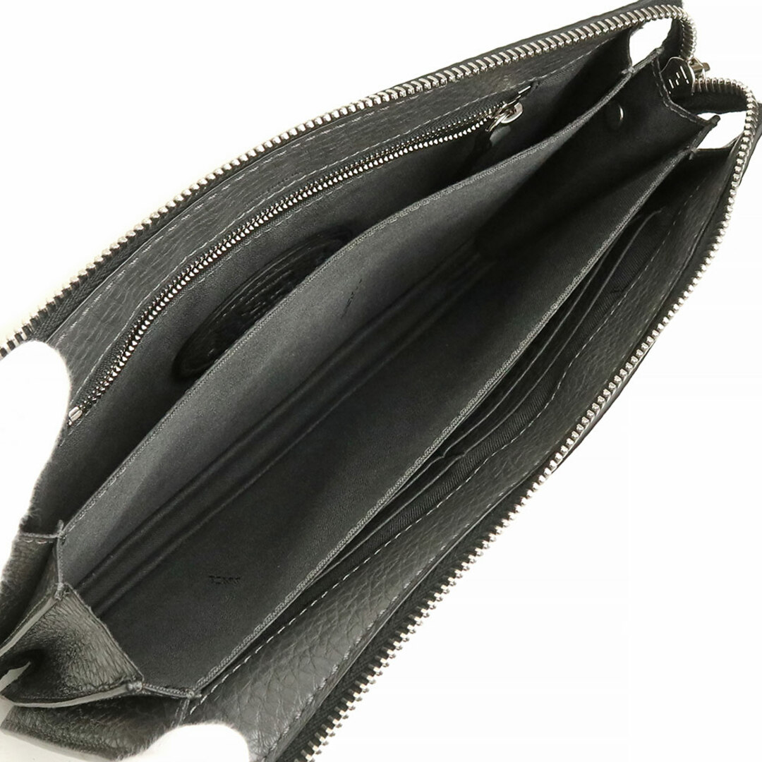 FENDI(フェンディ)のフェンディ セレリア ロゴ スタンプ セカンド クラッチバッグ ローマンレザー グレー シルバー金具 7VA350 FENDI（新品・未使用品） メンズのバッグ(セカンドバッグ/クラッチバッグ)の商品写真