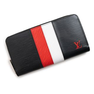 ルイヴィトン(LOUIS VUITTON)のルイ ヴィトン ストライプ ジッピーウォレット ラウンドファスナー 長財布 エピレザー ノワール ブラック ホワイト レッド 黒 白 赤 シルバー金具 M62983 箱付 LOUIS VUITTON（新品・未使用品）(長財布)