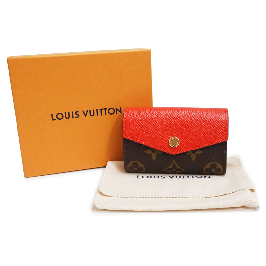 LOUIS VUITTON(ルイヴィトン)のルイ ヴィトン ミュルティカルト サラ カードケース コインケース 小銭入れ 財布 モノグラム ブラウン コクリコ 茶 赤 ゴールド金具 M61274 箱付 LOUIS VUITTON（新品・未使用品） レディースのファッション小物(パスケース/IDカードホルダー)の商品写真