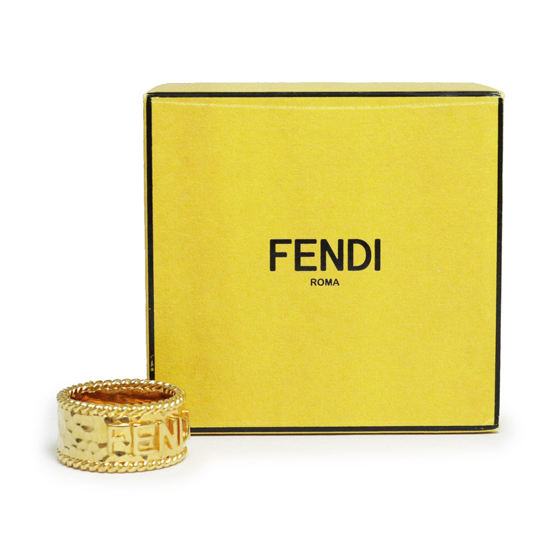 FENDI(フェンディ)のフェンディ ローマ ロゴ リング 指輪 #M 22号 ゴールド 7AJ530 箱付 FENDI（新品・未使用品） メンズのアクセサリー(リング(指輪))の商品写真