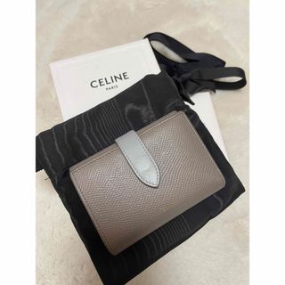 セリーヌ(celine)の美品　セリーヌ　ストラップウォレット　Celine 三つ折り財布　ミニウォレット(財布)