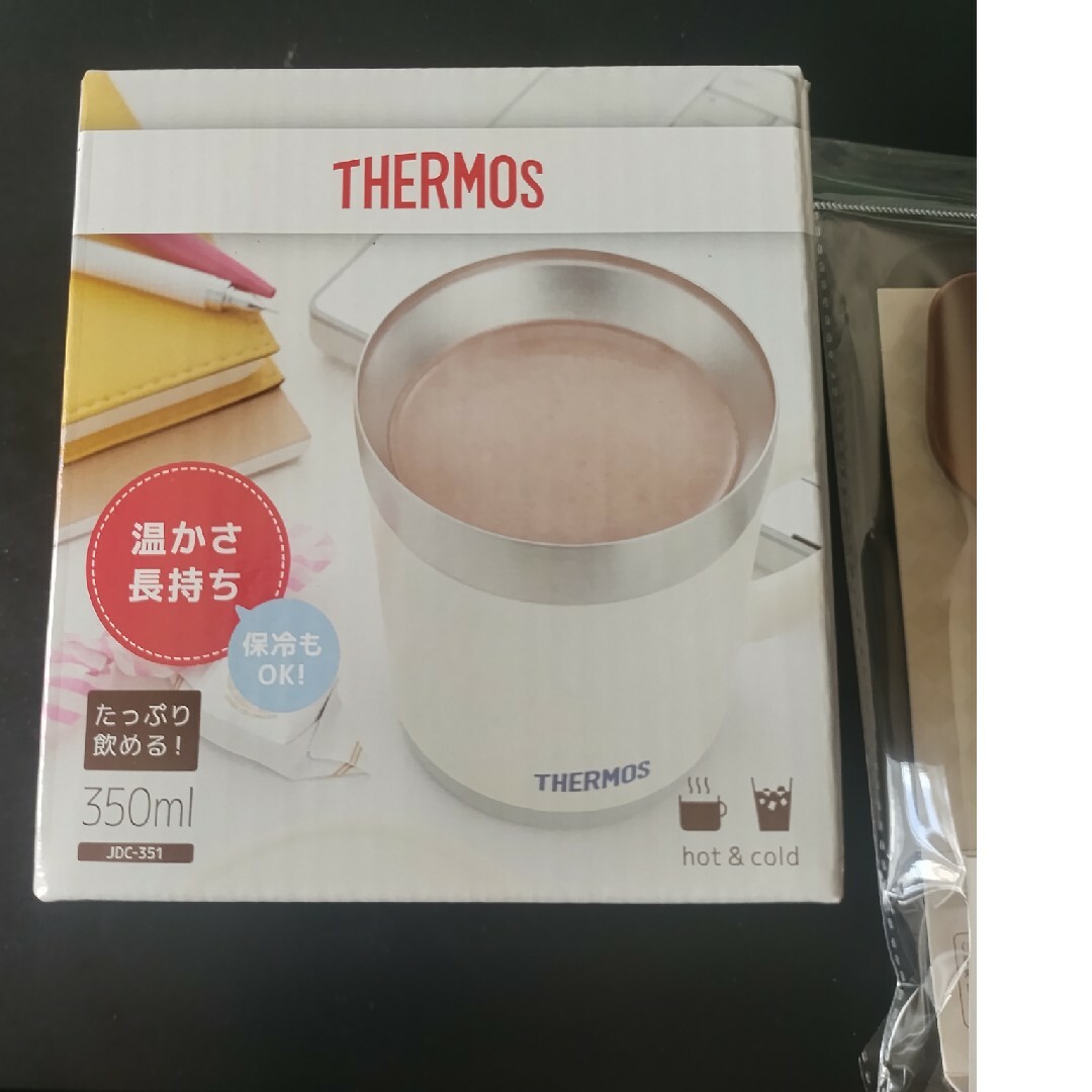 THERMOS(サーモス)のサーモス保温マグカップ&スプーンセット インテリア/住まい/日用品のキッチン/食器(グラス/カップ)の商品写真