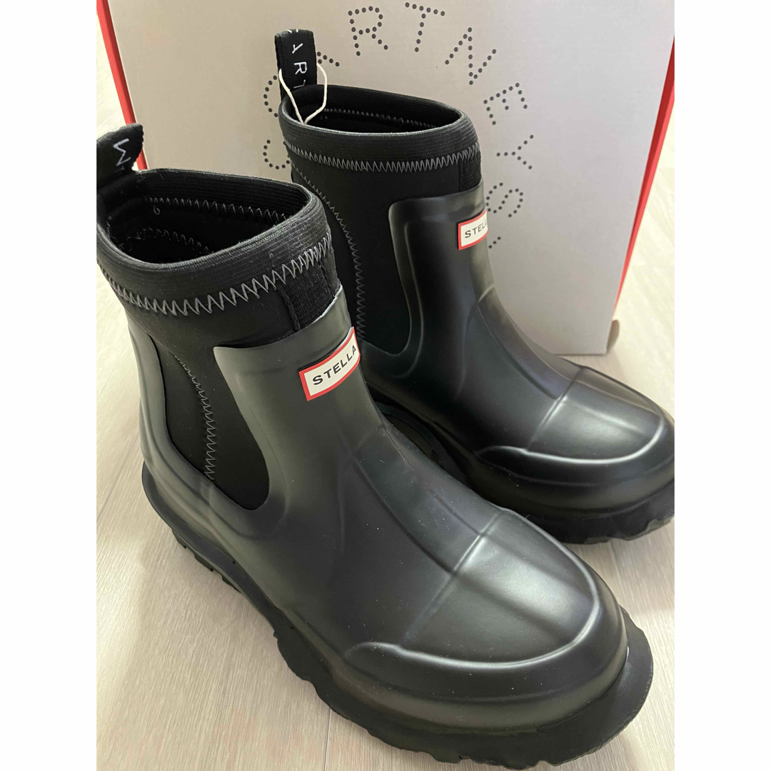 Stella McCartney(ステラマッカートニー)のステラマッカートニー　ハンター　レインブーツ　ブラック　未使用　正規品 レディースの靴/シューズ(レインブーツ/長靴)の商品写真