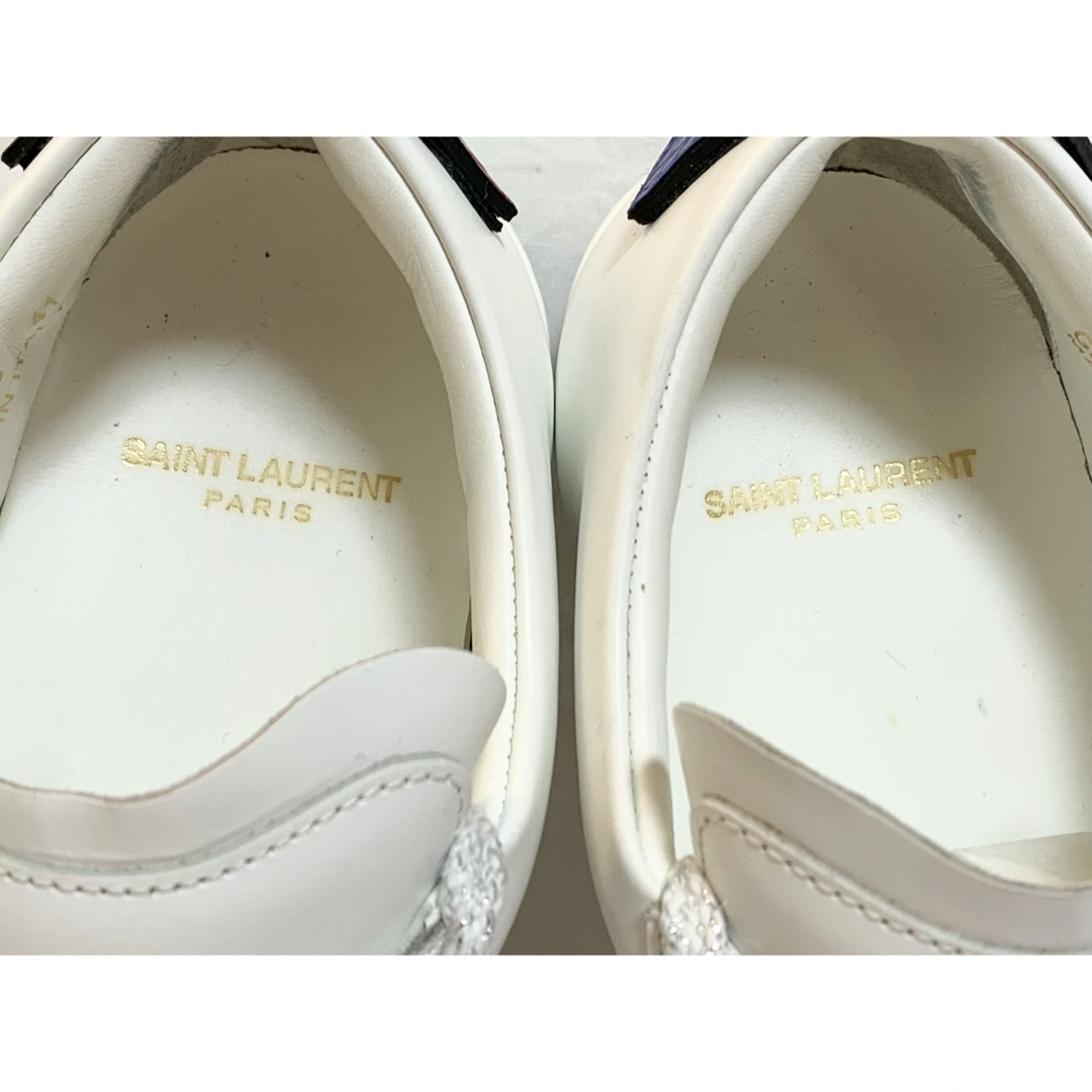 Saint Laurent(サンローラン)の超美品 サンローラン リップ パッチ 唇モチーフ レザー スニーカー 靴 41 メンズの靴/シューズ(スニーカー)の商品写真