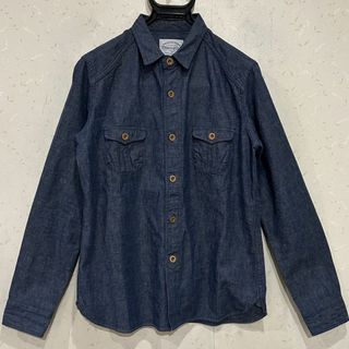 ステュディオダルチザン(STUDIO D'ARTISAN)の＊STUDIO D'ARTISAN インディゴ シャンブレー シャツ L(シャツ/ブラウス(長袖/七分))