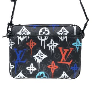 ルイヴィトン(LOUIS VUITTON)の　ルイ・ヴィトン LOUIS VUITTON トリオ・メッセンジャー M21396 マルチカラースプレーペイント モノグラム・エクリプスキャンバス メンズ ショルダーバッグ(ショルダーバッグ)