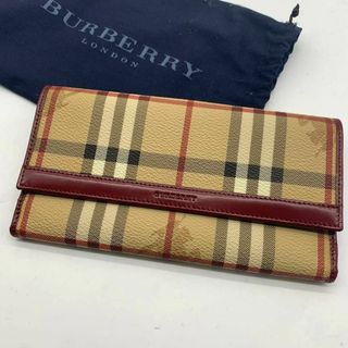 BURBERRY - 極美品 バーバリーズ 折りたたみ 長財布 ノバチェック レザー ホースロゴ