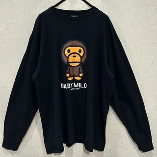 アベイシングエイプ(A BATHING APE)の＊アベイシングエイプ BABY MILO 長袖カットソー Tシャツ 2XL(Tシャツ/カットソー(七分/長袖))