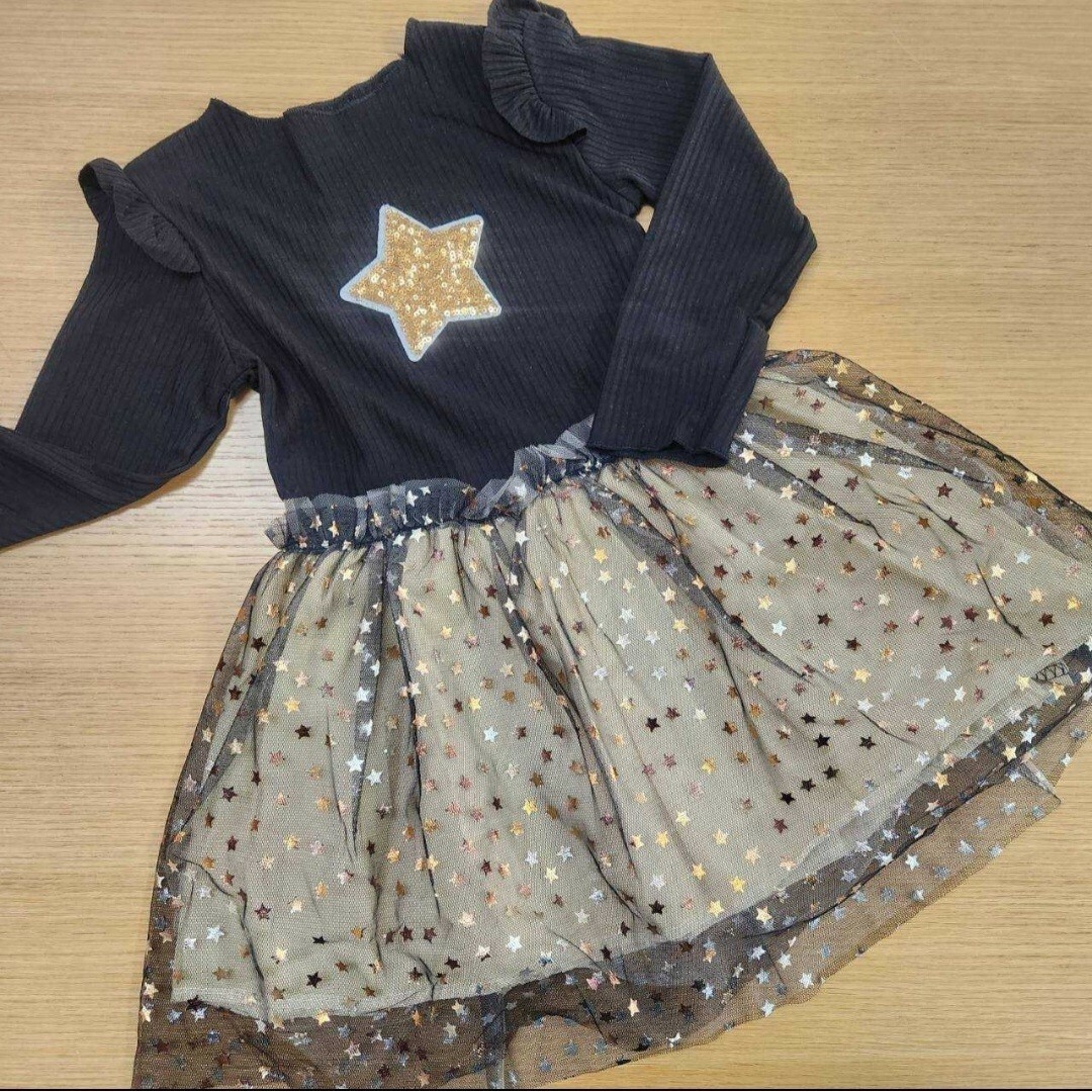 女の子 110 ワンピース 入園式 キッズ ドレス 子供服 発表会 誕生日 春服 キッズ/ベビー/マタニティのキッズ服女の子用(90cm~)(ワンピース)の商品写真