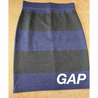 最安値【GAP】レディース　ひざ丈スカート　ネイビー×ブラック