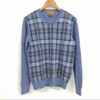 アザー(other)の【中古】Sweaterie カシミヤニット セーター チェック ブルー M(その他)