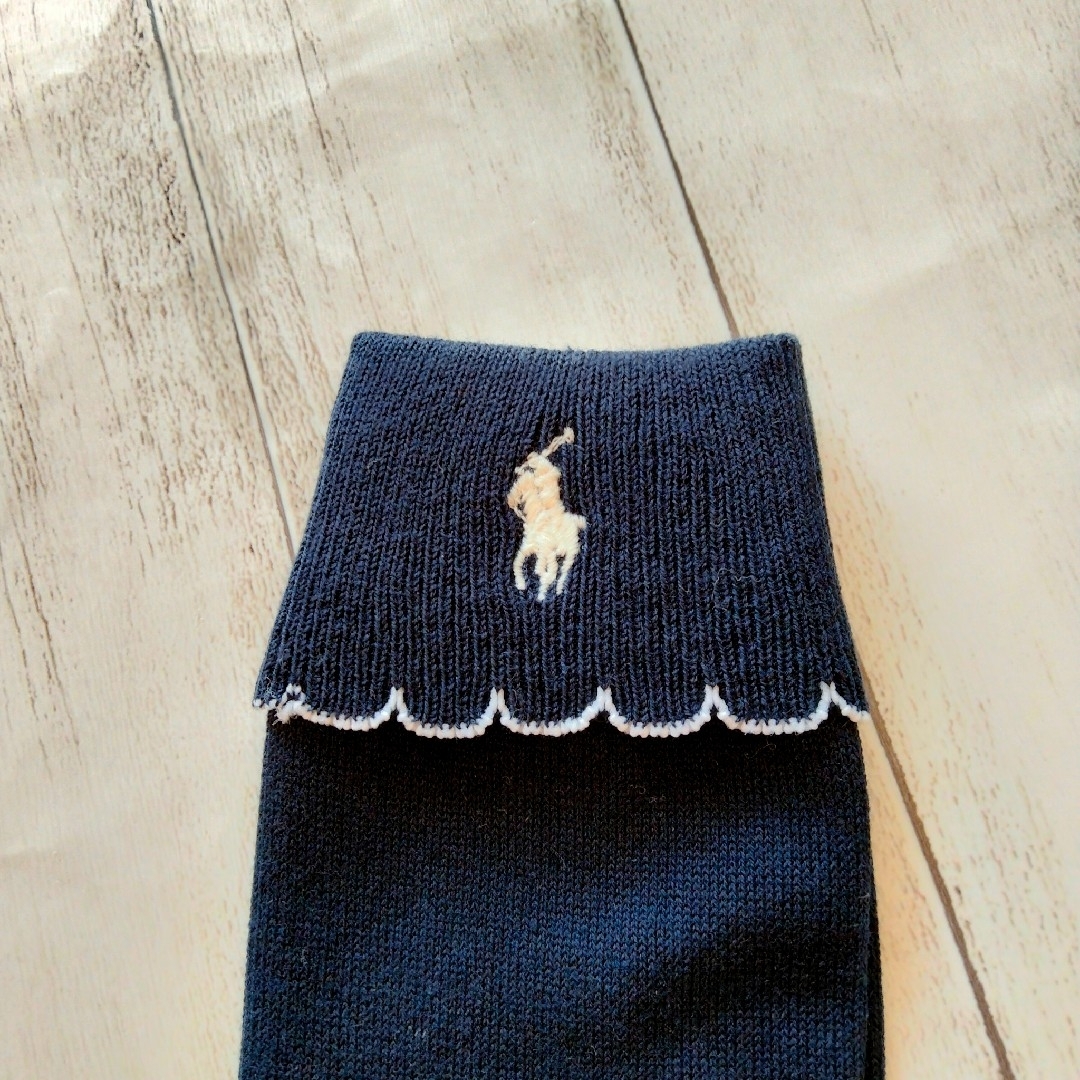 POLO RALPH LAUREN(ポロラルフローレン)のポロラルフローレン 女の子❣️ハイソックス 19～20cm ネイビー キッズ/ベビー/マタニティのこども用ファッション小物(靴下/タイツ)の商品写真