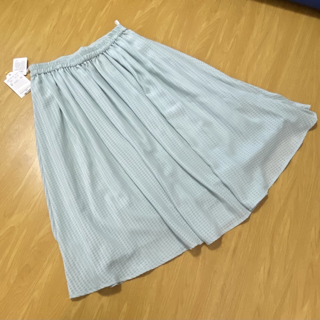 Rope' Picnic(ロペピクニック)の新品タグ付き　ロペピクニック　きれいなグリーンのギャザースカート レディースのスカート(ひざ丈スカート)の商品写真
