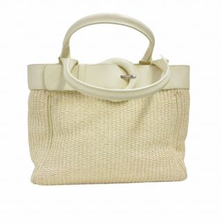 フルラ(Furla)のフルラ FURLA ベルトデザイン ハンドバッグ リネン ホワイト IBO48(ハンドバッグ)