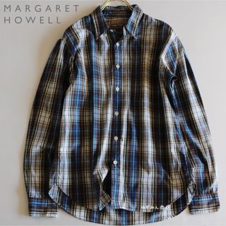 マーガレットハウエル(MARGARET HOWELL)の【MARGARET HOWELL】長袖シャツ　チェック　日本製　S★(シャツ)