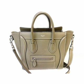 セリーヌ(celine)のセリーヌ CELINE 189243 ■ ラゲージ ナノショッパー ハンドバッグ レザー グレー系 2way ショルダー □6C 3キ100(トートバッグ)