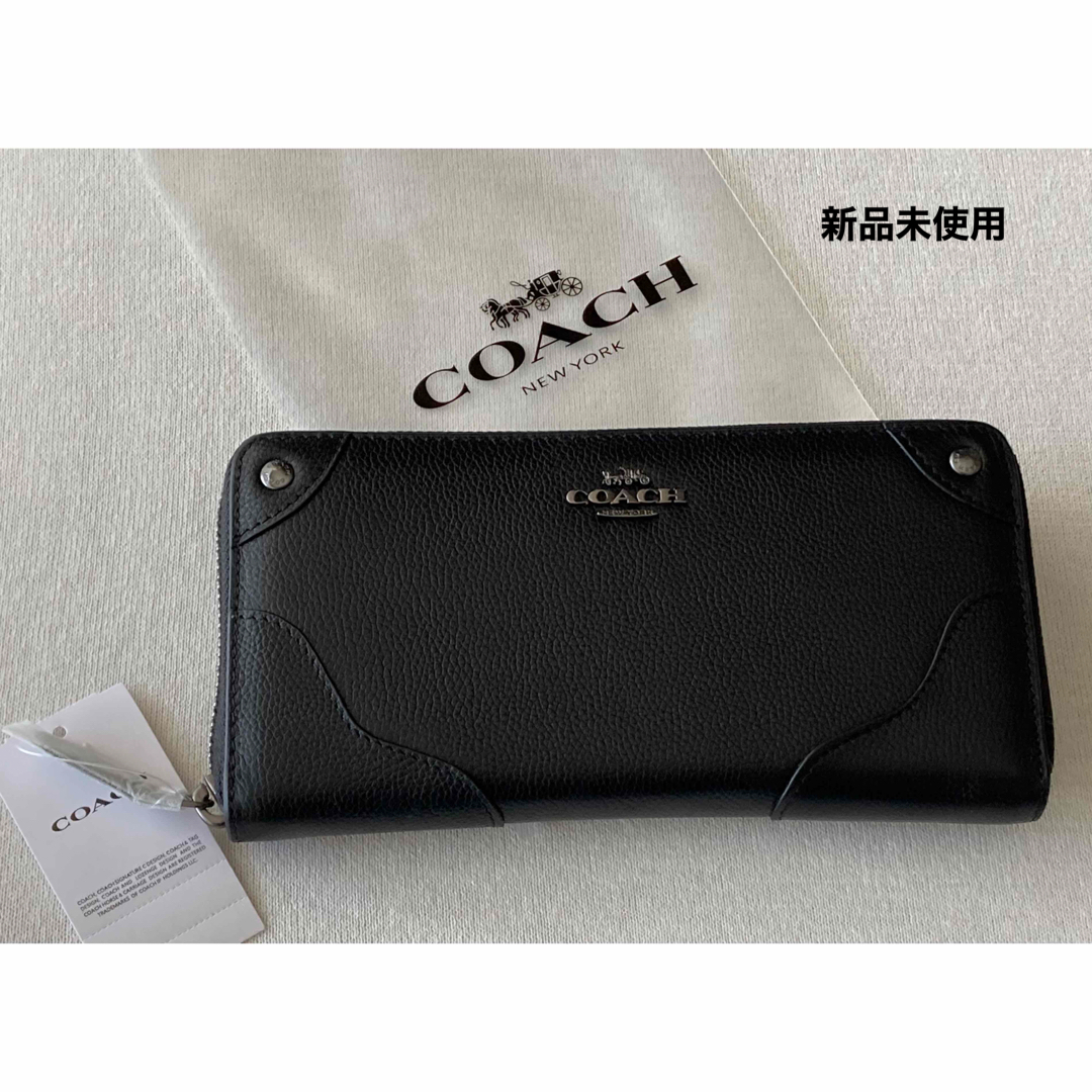 COACH(コーチ)の新品　COACH 長財布　メンズ レディース　ブラック　ホース＆キャリッジ メンズのファッション小物(長財布)の商品写真