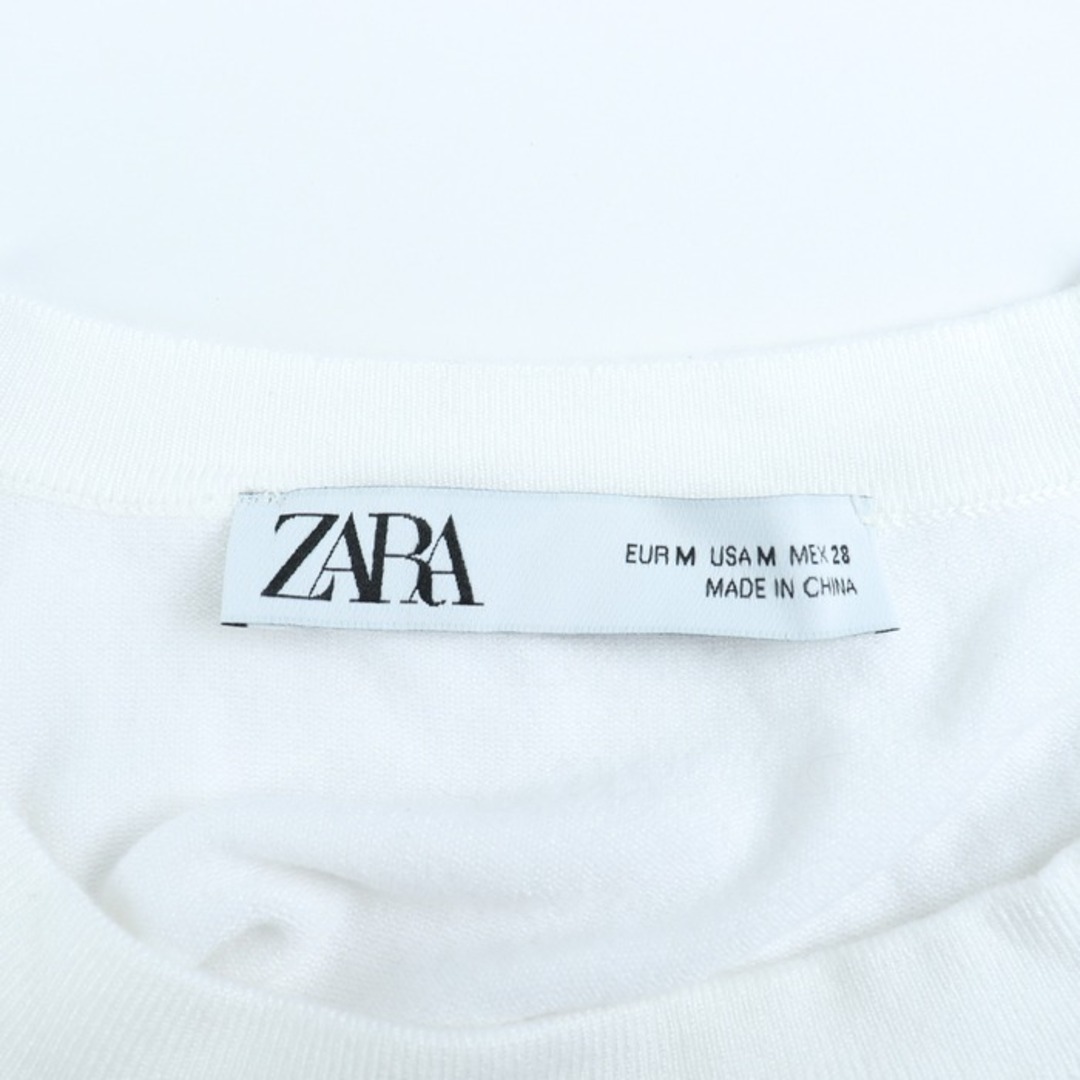 ZARA(ザラ)のザラ ニット セーター インナー シンプル レディース Mサイズ ホワイト ZARA レディースのトップス(ニット/セーター)の商品写真